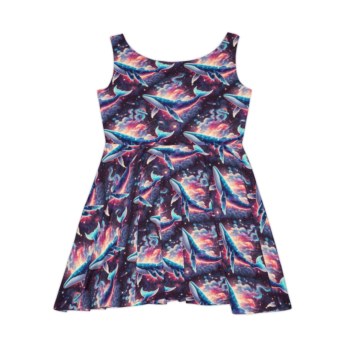 Space whale Women's Skater Dress (AOP)