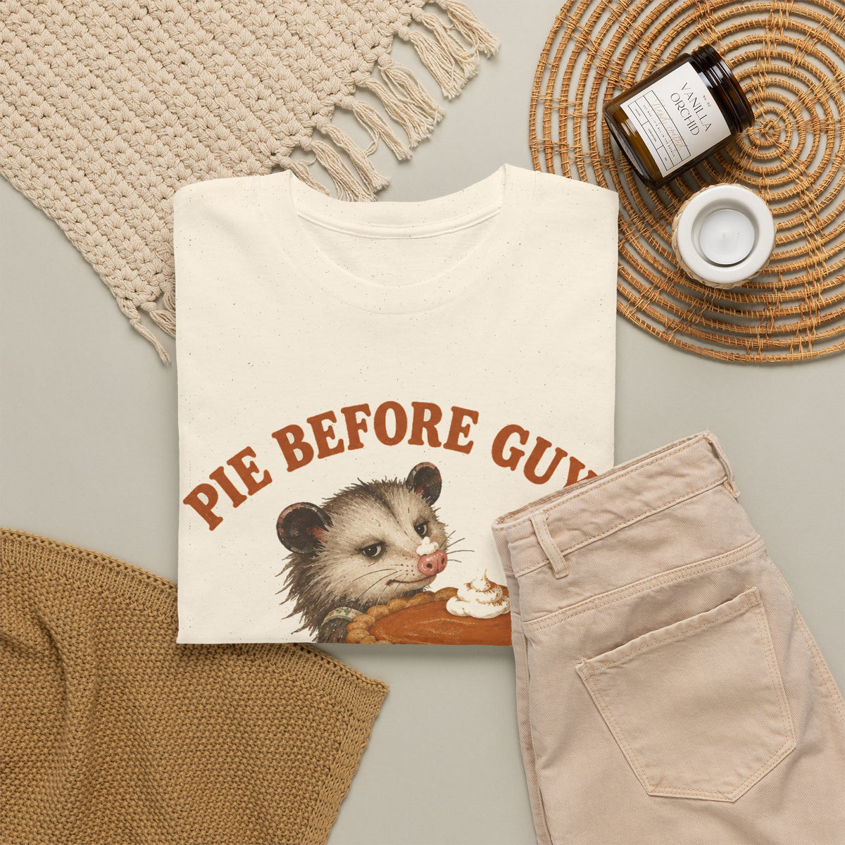 Pie Before Guys Opossum T-Shirt Funny Thanksgiving Possum