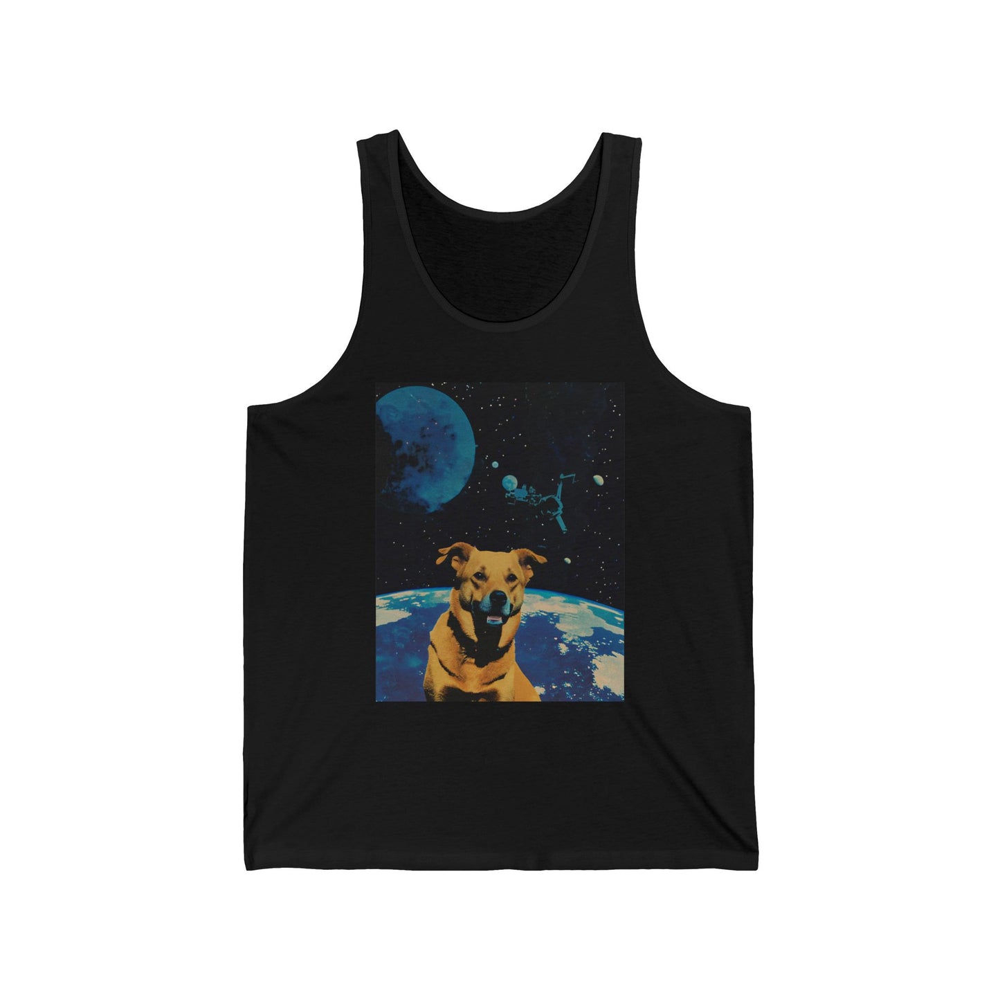 Space Dog Tank Top, Cosmic Canine Sleeveless Shirt, Galaxy Puppy Shirt, Astronaut Pup Tee, Celestial Dog Vest