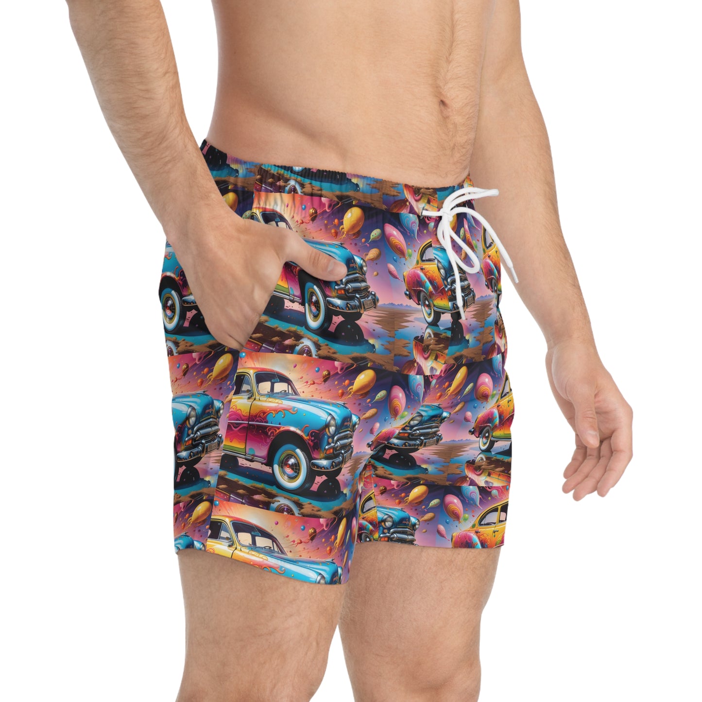 Swim Trunks Vintage Car Design