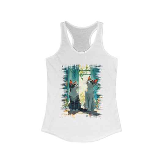 Tank Top - Cute Cats Design - Women's Ideal Racerback Tank