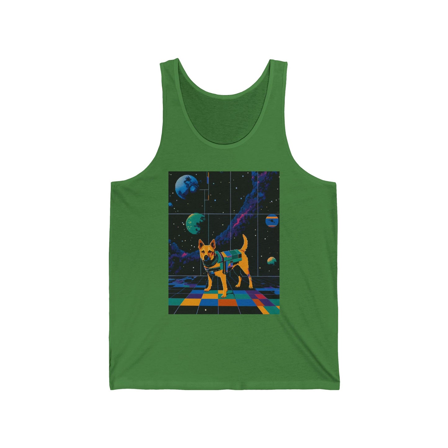 Space dog Unisex Jersey Tank