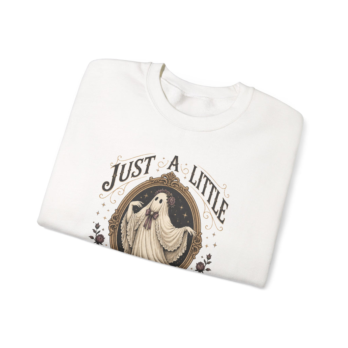 Just A Little Dramatic Ghost Sweatshirt Cute Vintage Halloween