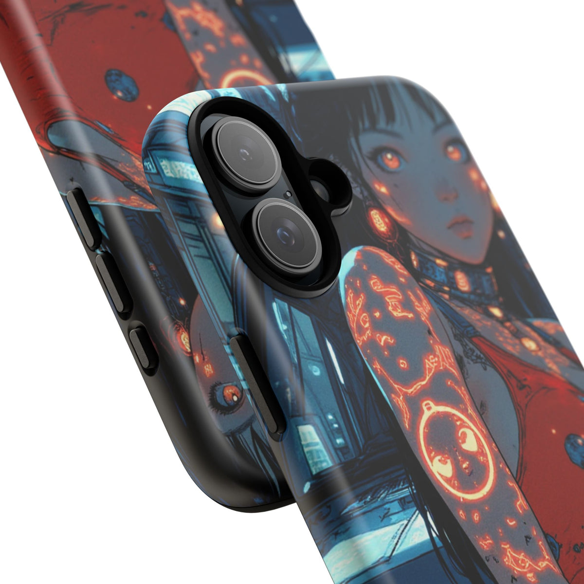 Tattooed Girl Neon Car Tough Phone Case iPhone Samsung Pixel