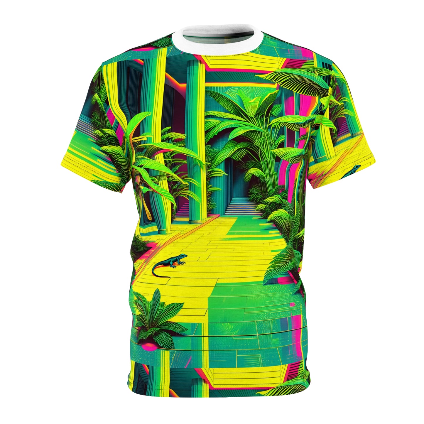 Tee Green Plants Lizard Tropical Unisex