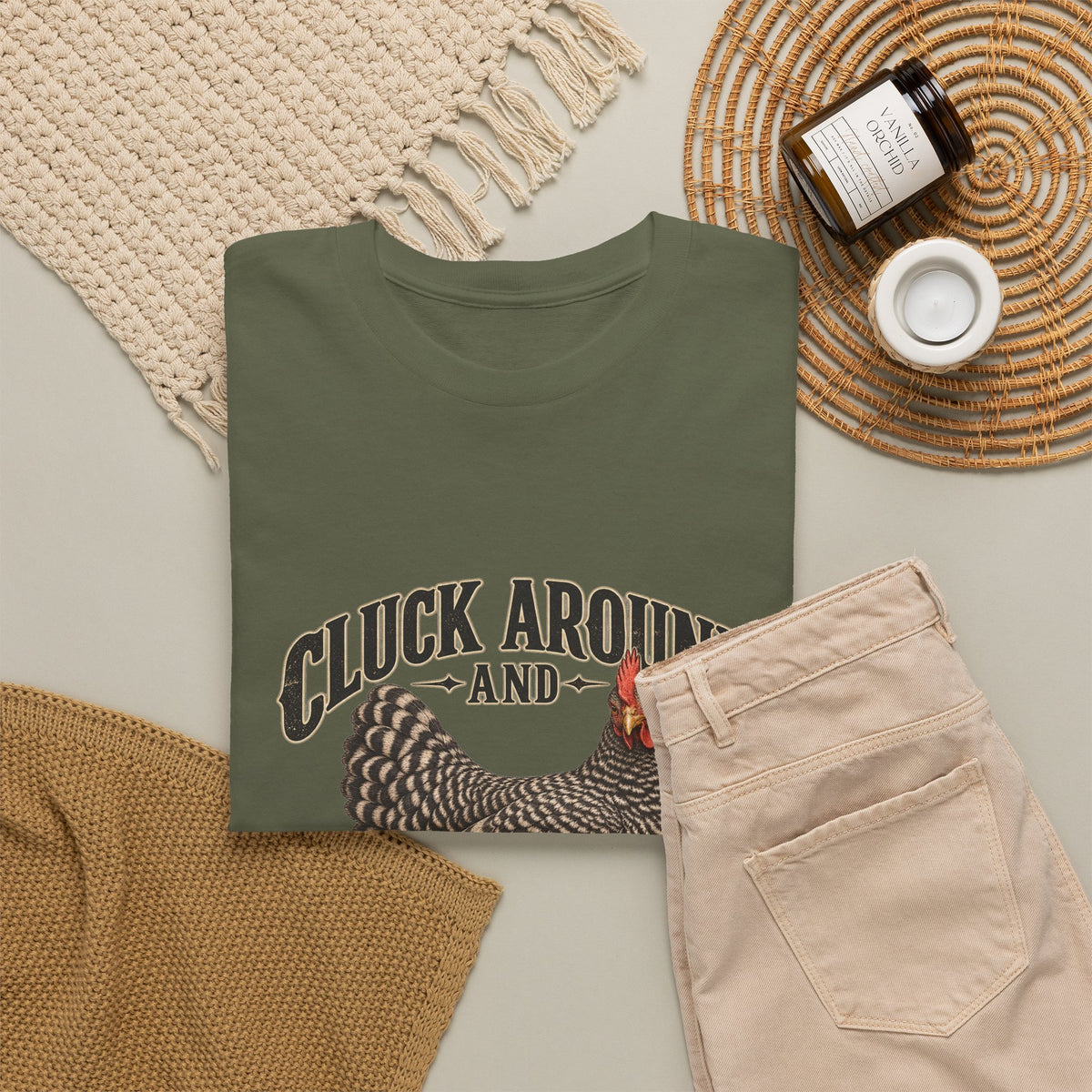 Cluck Around and Find Out Barred Rock Hen Tee Funny Chicken FAFO Pun Shirt