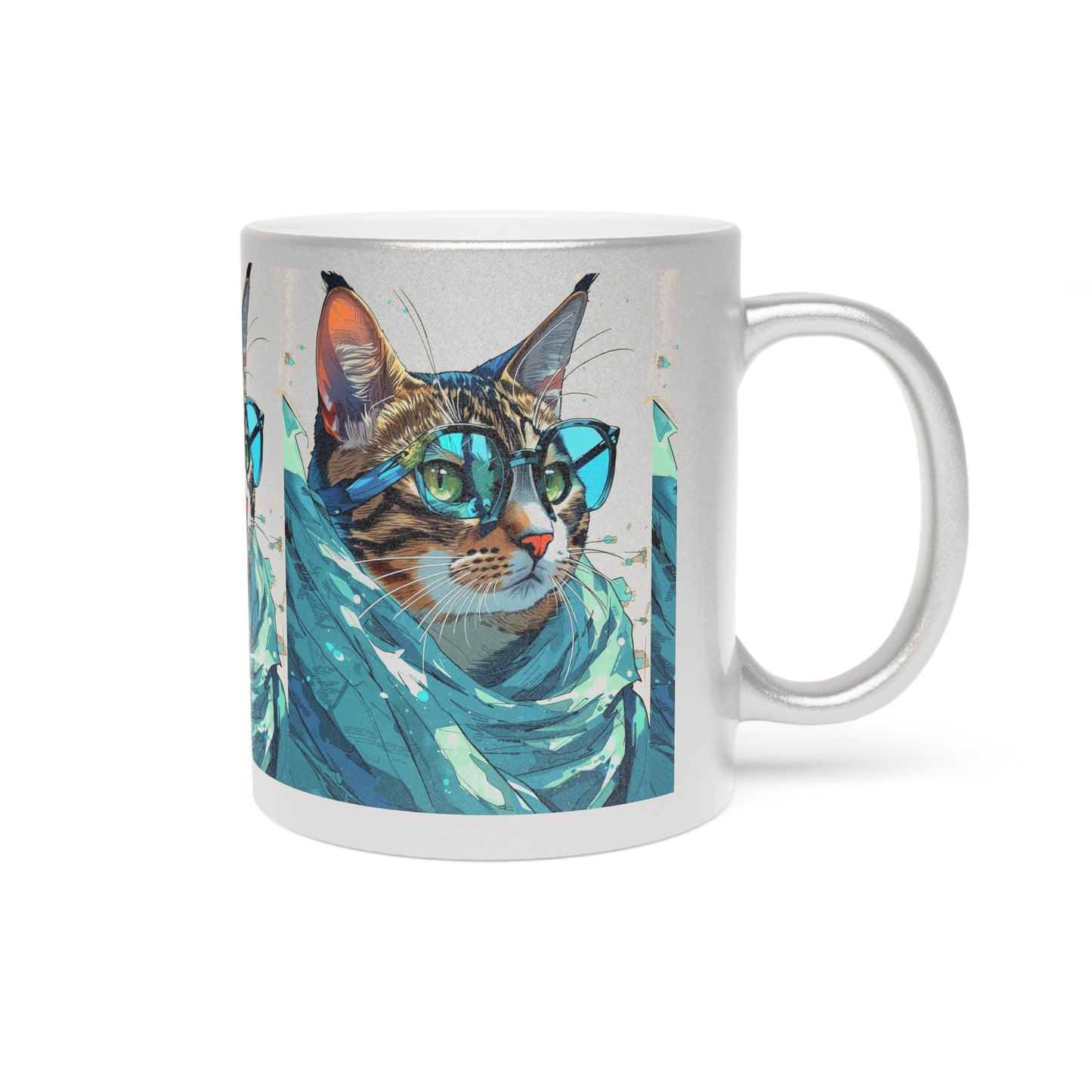 Cat Metallic Mug (Silver\Gold)