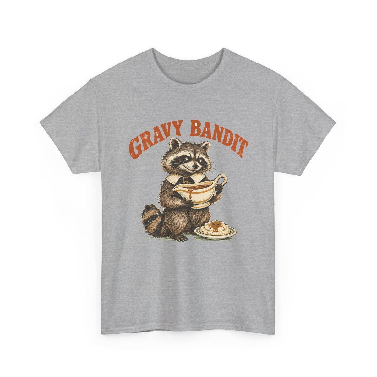 Gravy Bandit Raccoon T-Shirt Funny Thanksgiving Trash Panda