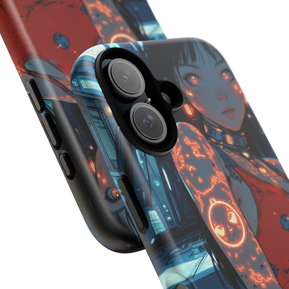 Tattooed Girl Neon Car Tough Phone Case iPhone Samsung Pixel