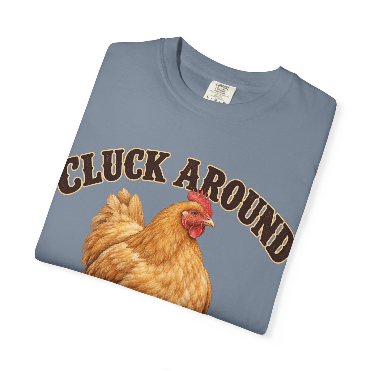 Cluck Around and Find Out Golden Hen Tee Funny Chicken FAFO Pun Shirt