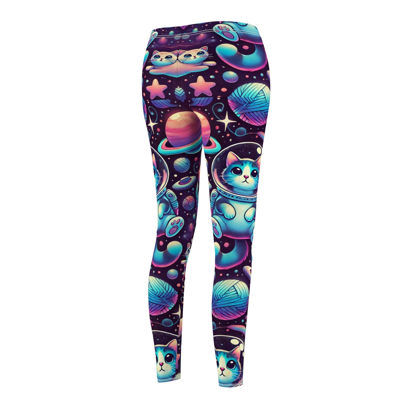 Leggings Space Cats Print