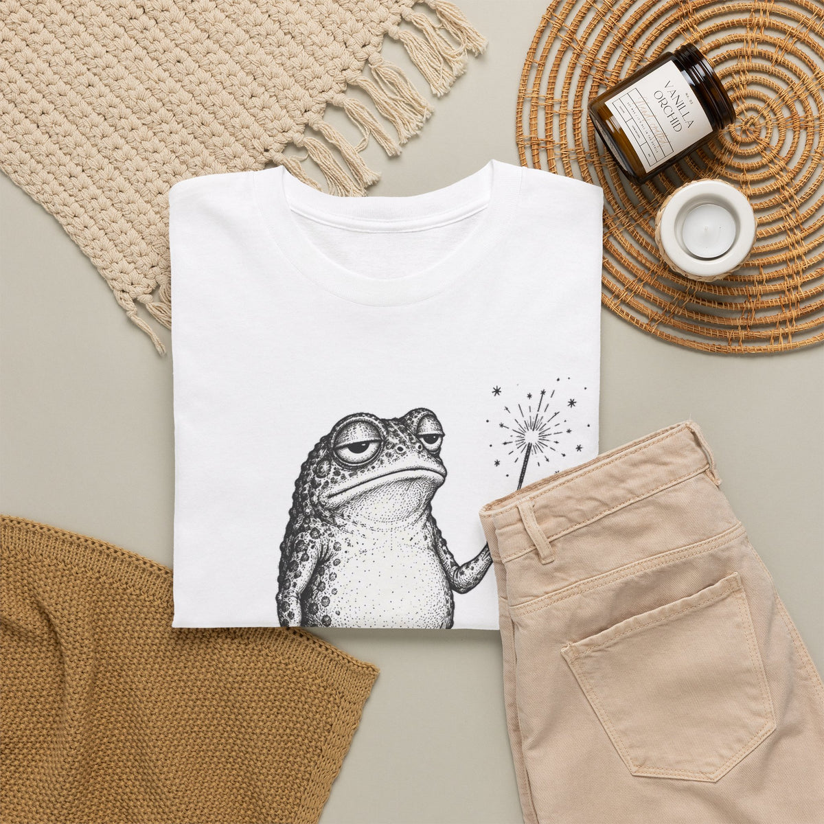 Participating Toad T-Shirt Funny Grumpy Frog Sparkler Irony Tee