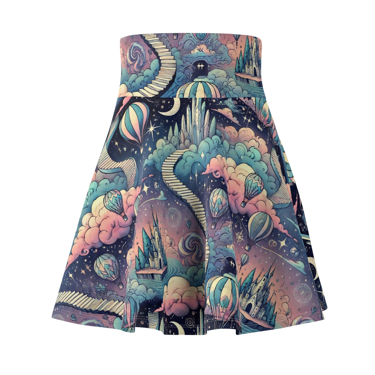 Skater Skirt, Surreal Dreamscape Design, A-line Flared Mini, Women's Clothing, Fashion Apparel, Outfit Ideas