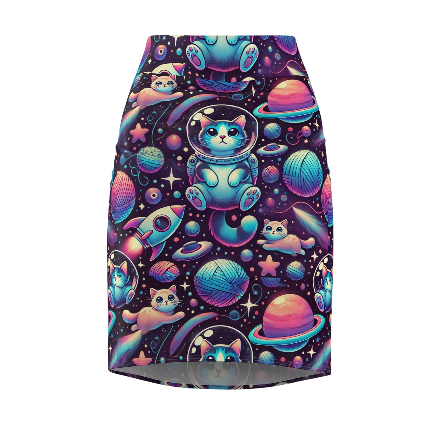 Space Cat Pencil Skirt