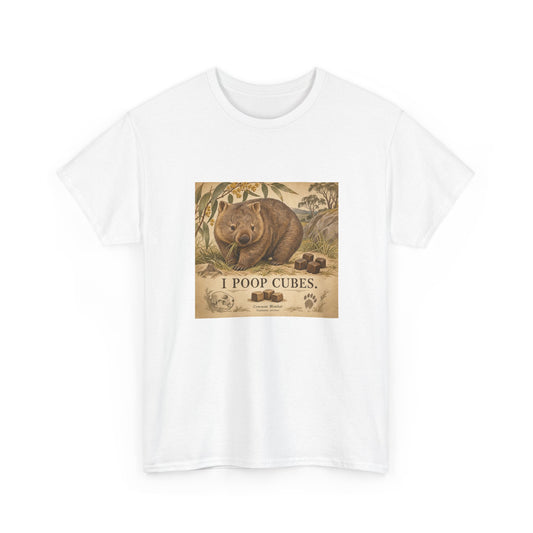 I Poop Cubes T-Shirt Common Wombat Vintage Naturalist Funny Tee