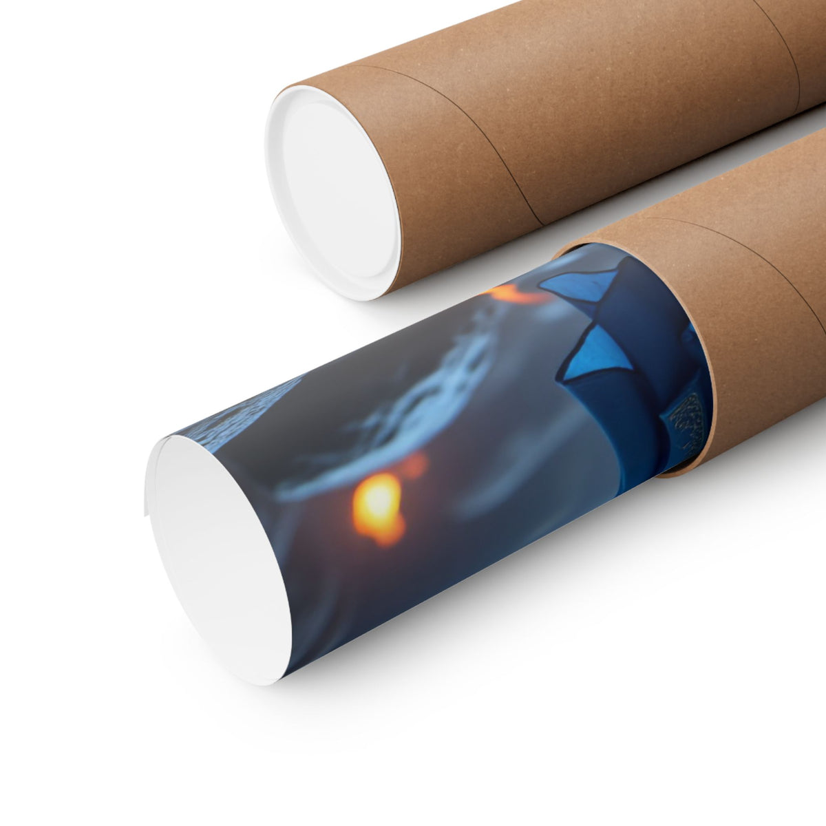 Mystic Sorceress Blue Magic Poster Matte Vertical Wall Art