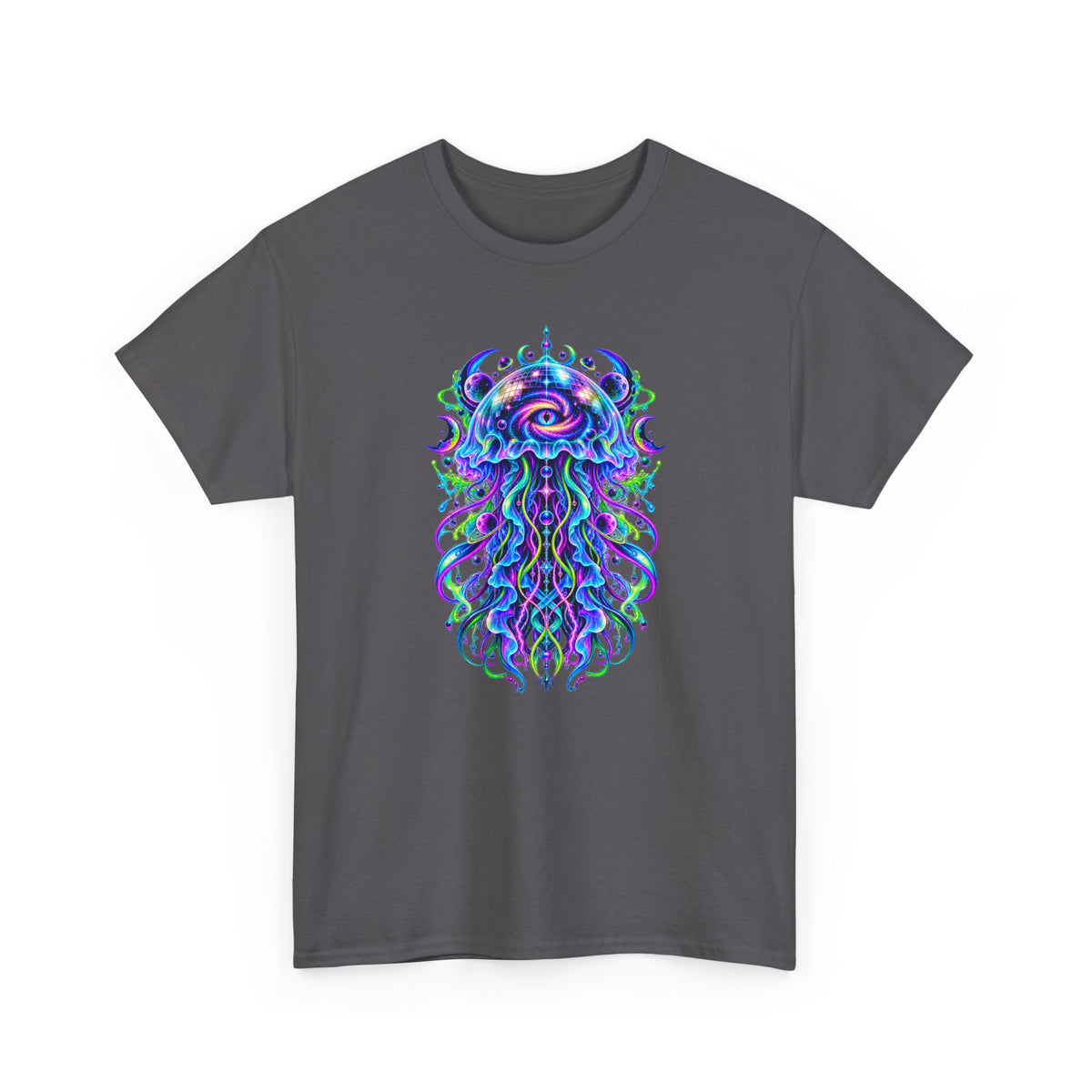Cosmic Jellyfish T-Shirt Neon Space Psychedelic Disco Eye Tee
