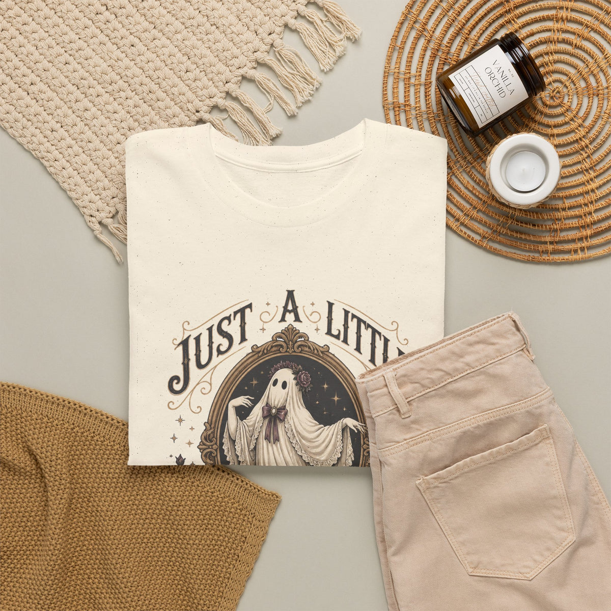 Just A Little Dramatic Ghost T-Shirt Cute Vintage Halloween