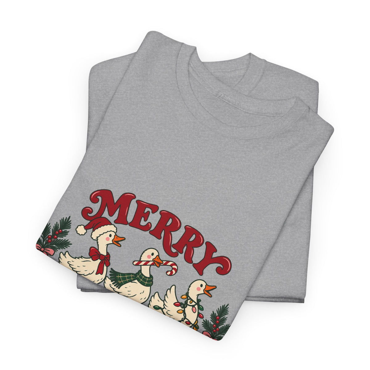 Merry Little Chaos Christmas Geese T-Shirt Funny Holiday Goose Tee