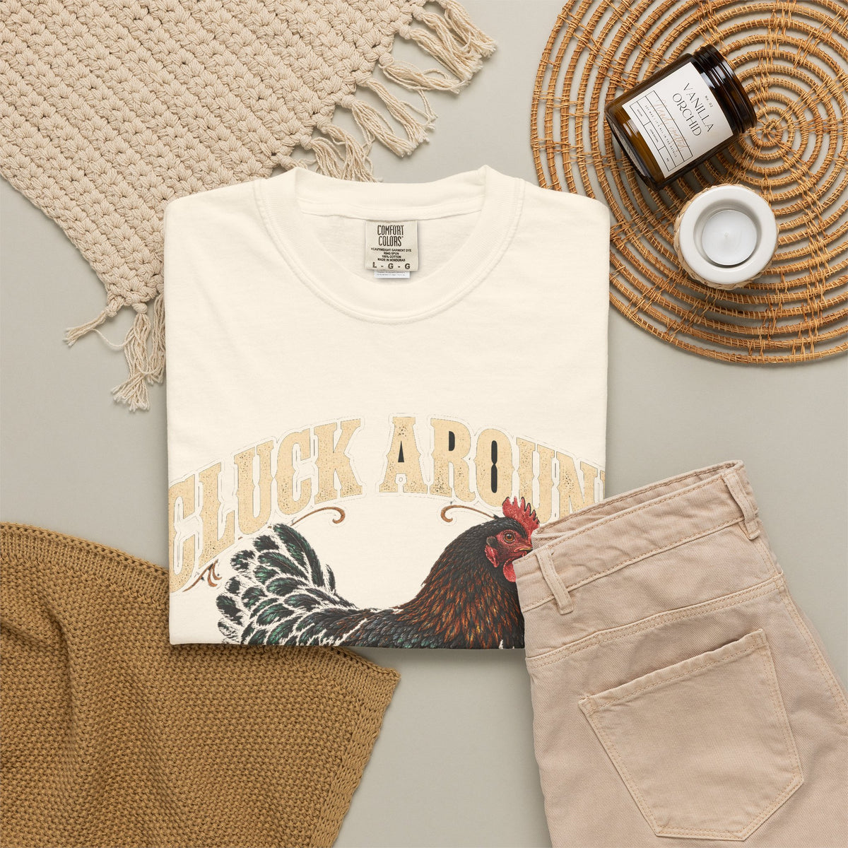 Cluck Around and Find Out Black Hen Tee Funny Chicken FAFO Pun Shirt