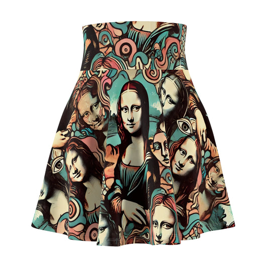 Mona lisa Women's Skater Skirt (AOP)