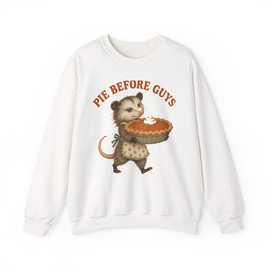 Pie Before Guys Opossum Sweatshirt Funny Thanksgiving Possum