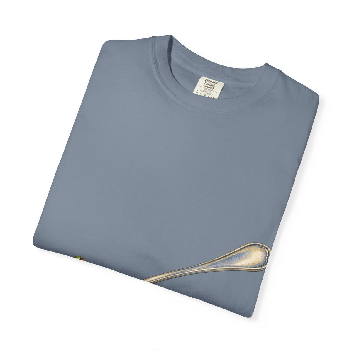 Green Tree Frog in Silver Spoon Tee Cute Frog Spoon Macro Wildlife Shirt