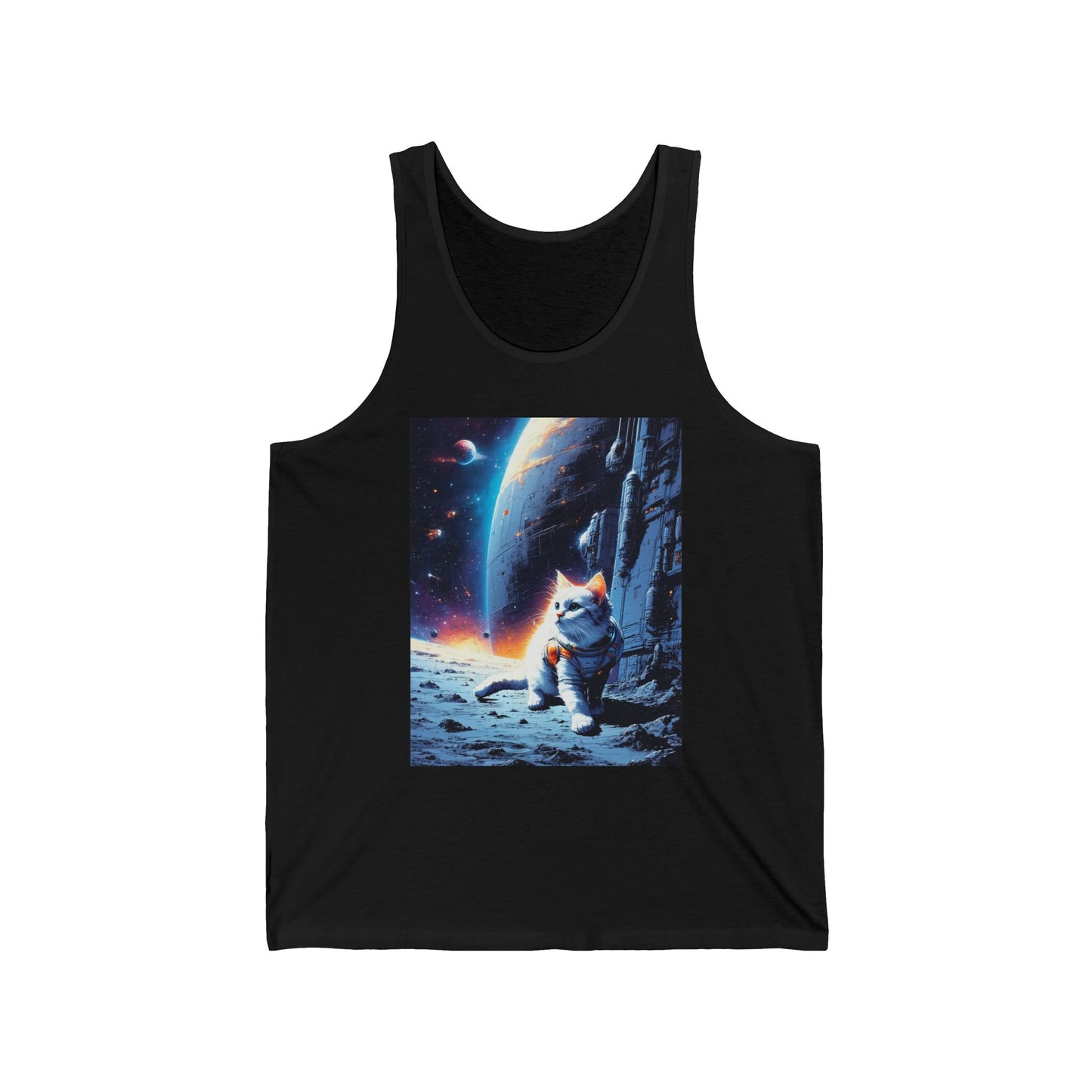 Tank Top Space Cat Print