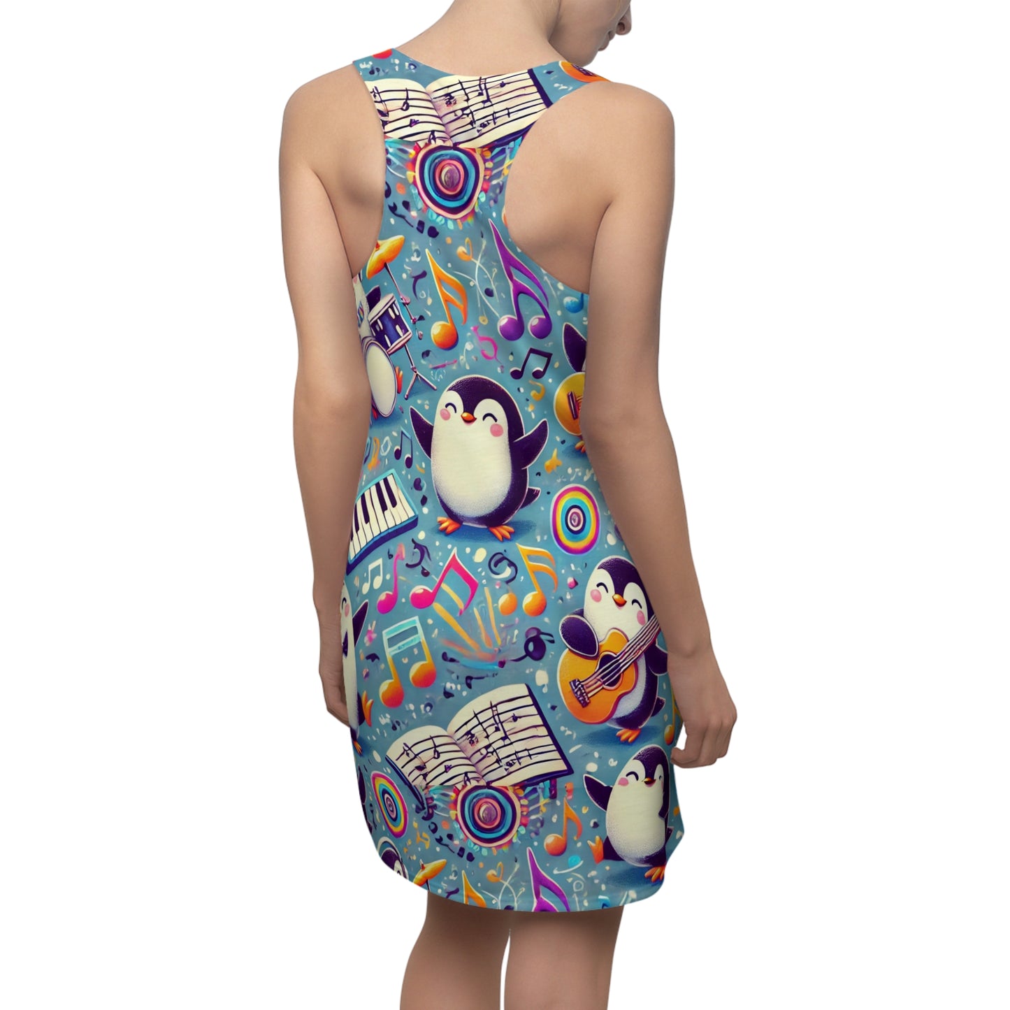 Racerback Dress Music Penguins Women's Dress