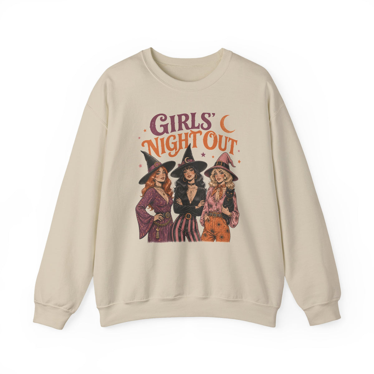 Girls Night Out Witches Sweatshirt Retro Halloween Witch Squad