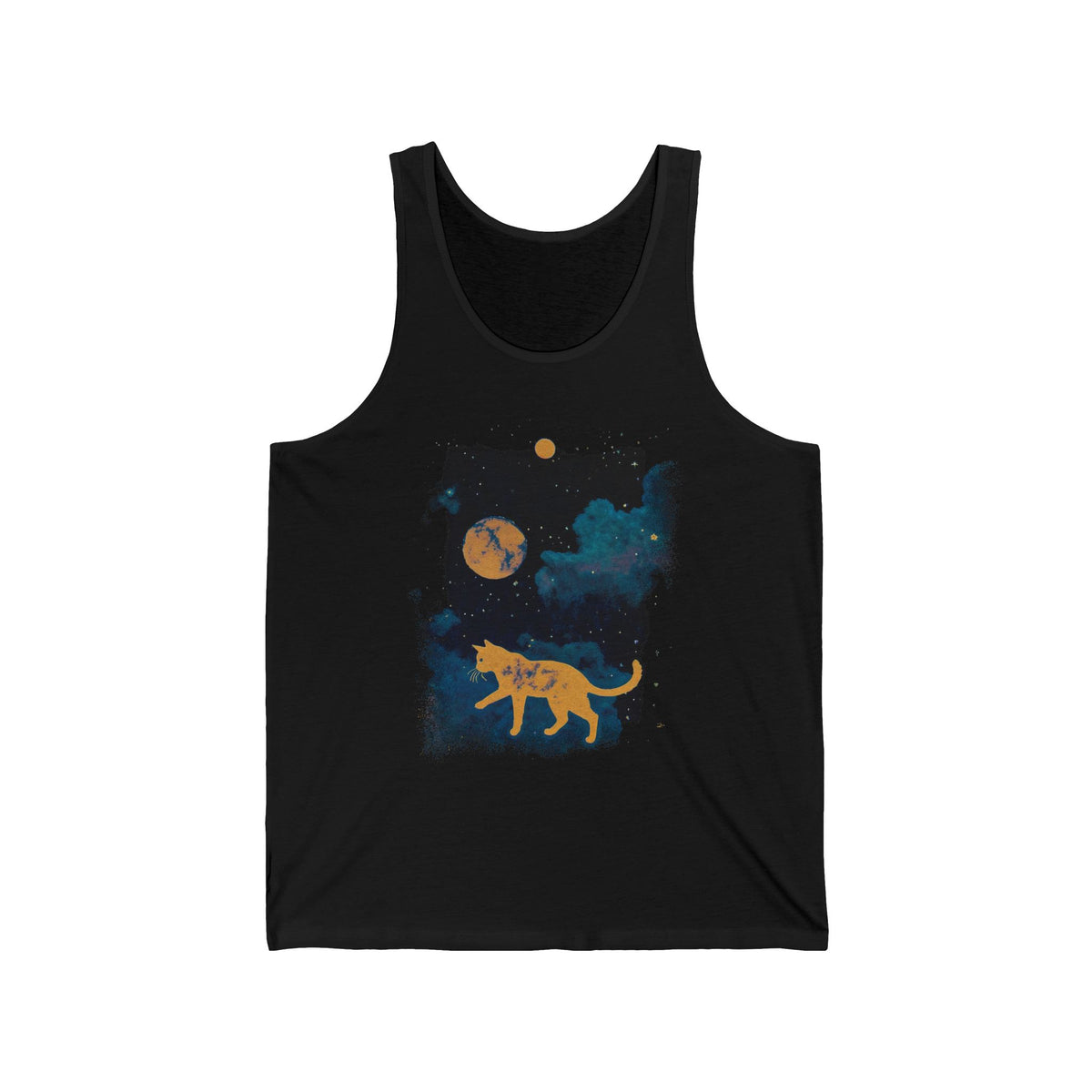 Space Cat Tank Top Cosmic Nebula Kitty Galaxy Tank