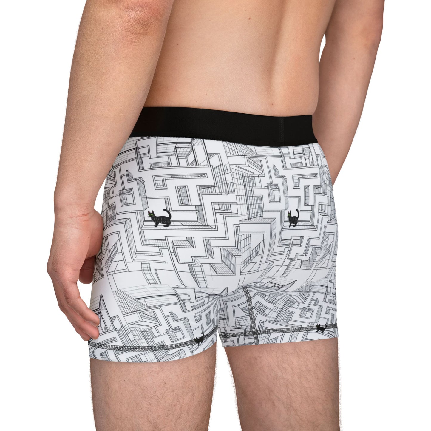 Maze cat Men's Boxers (AOP)