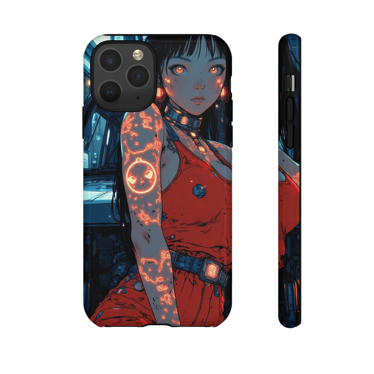 Tattooed Girl Neon Car Tough Phone Case iPhone Samsung Pixel