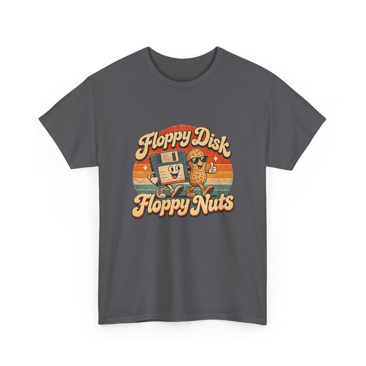 Floppy Disk Floppy Nuts T-Shirt Retro 80s Floppy Disk Peanut Funny Tee