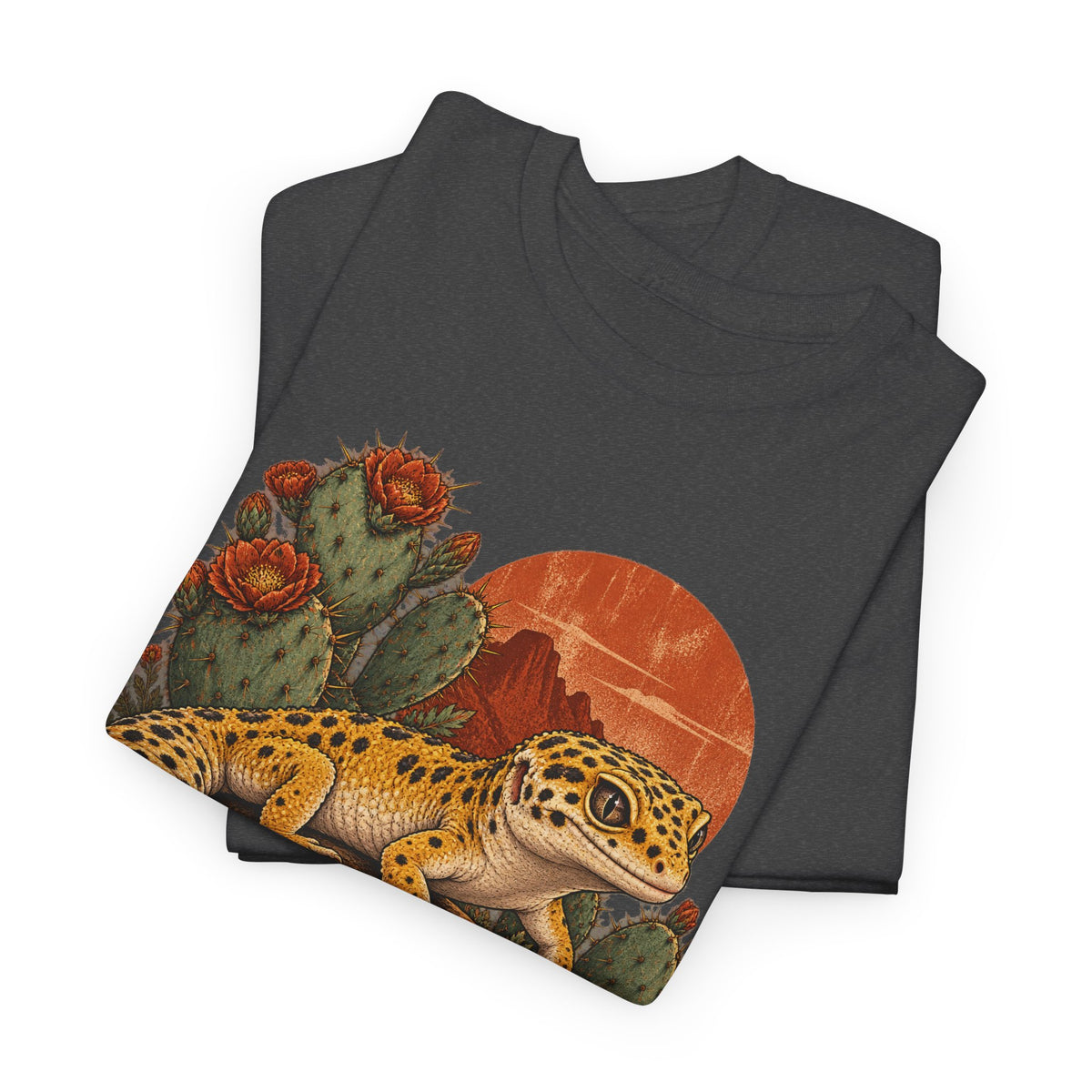 Leopard Gecko Desert T-Shirt Cactus Spotty Reptile Sun Tee