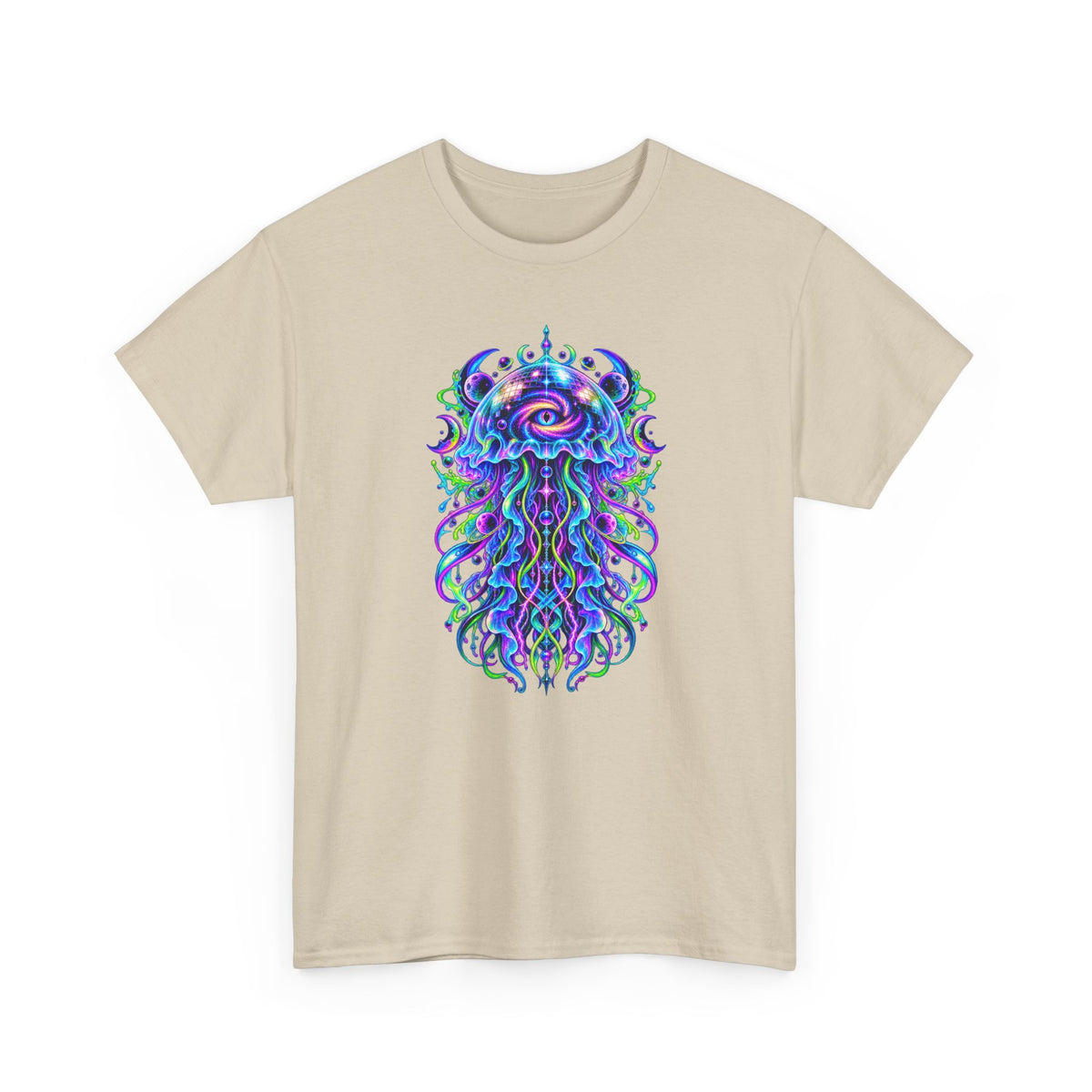 Cosmic Jellyfish T-Shirt Neon Space Psychedelic Disco Eye Tee
