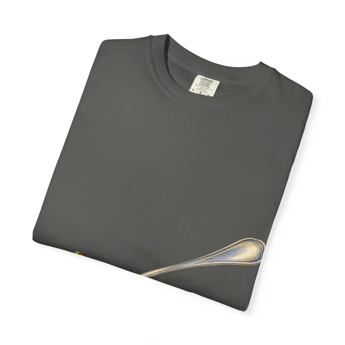 Green Tree Frog in Silver Spoon Tee Cute Frog Spoon Macro Wildlife Shirt