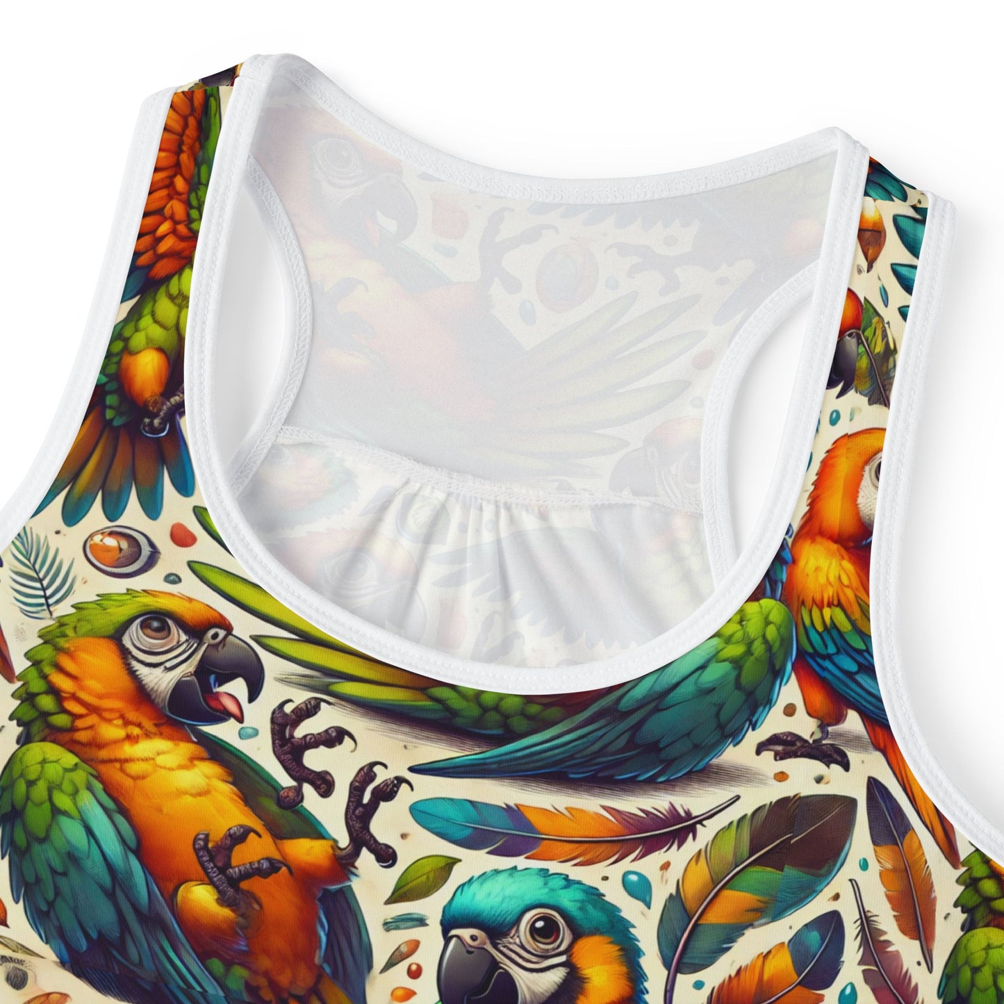 Playful parrots Women's Tank Top (AOP)