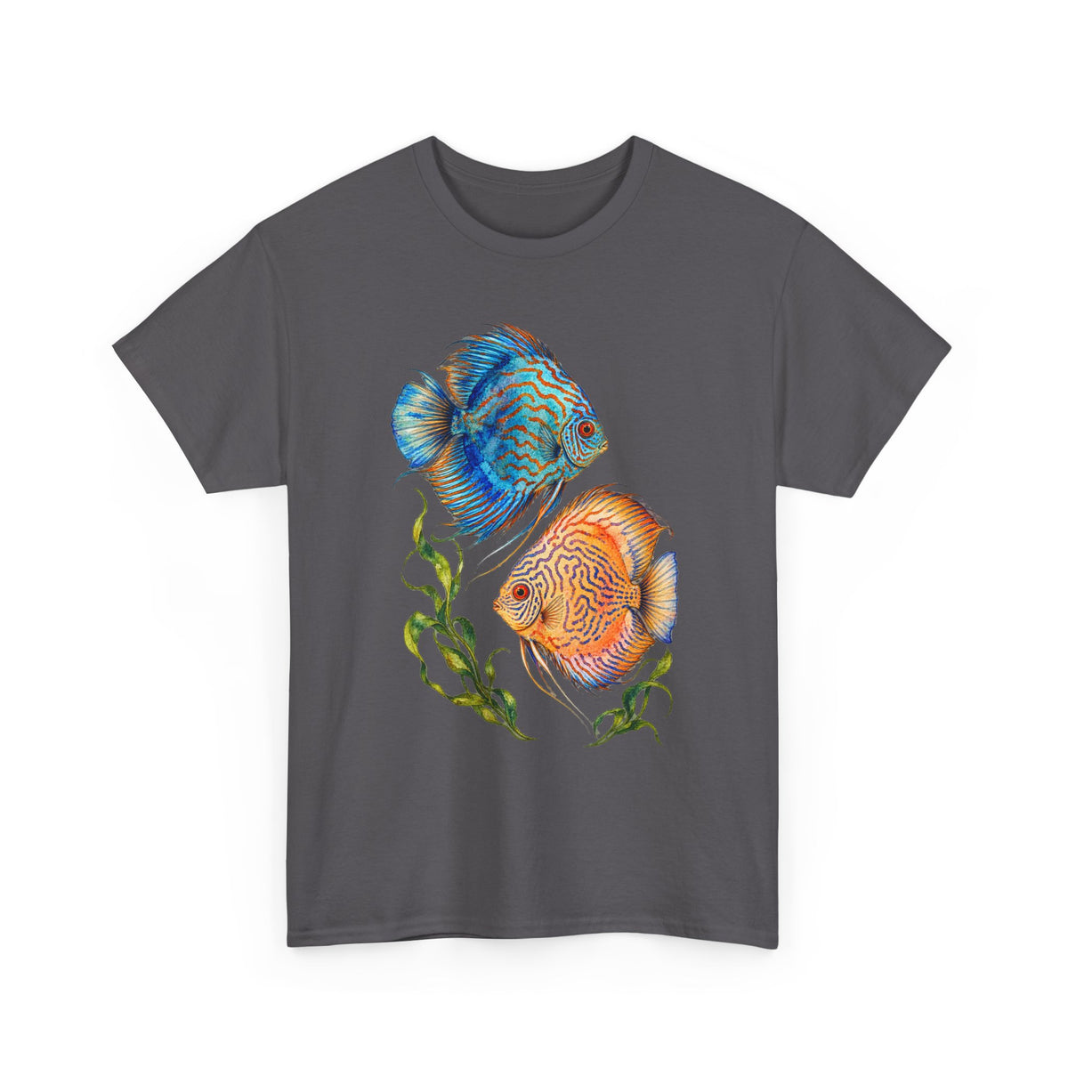 Discus Fish Duo Tee Watercolor Tropical Aquarium Fish Pair Fishkeeping Shirt