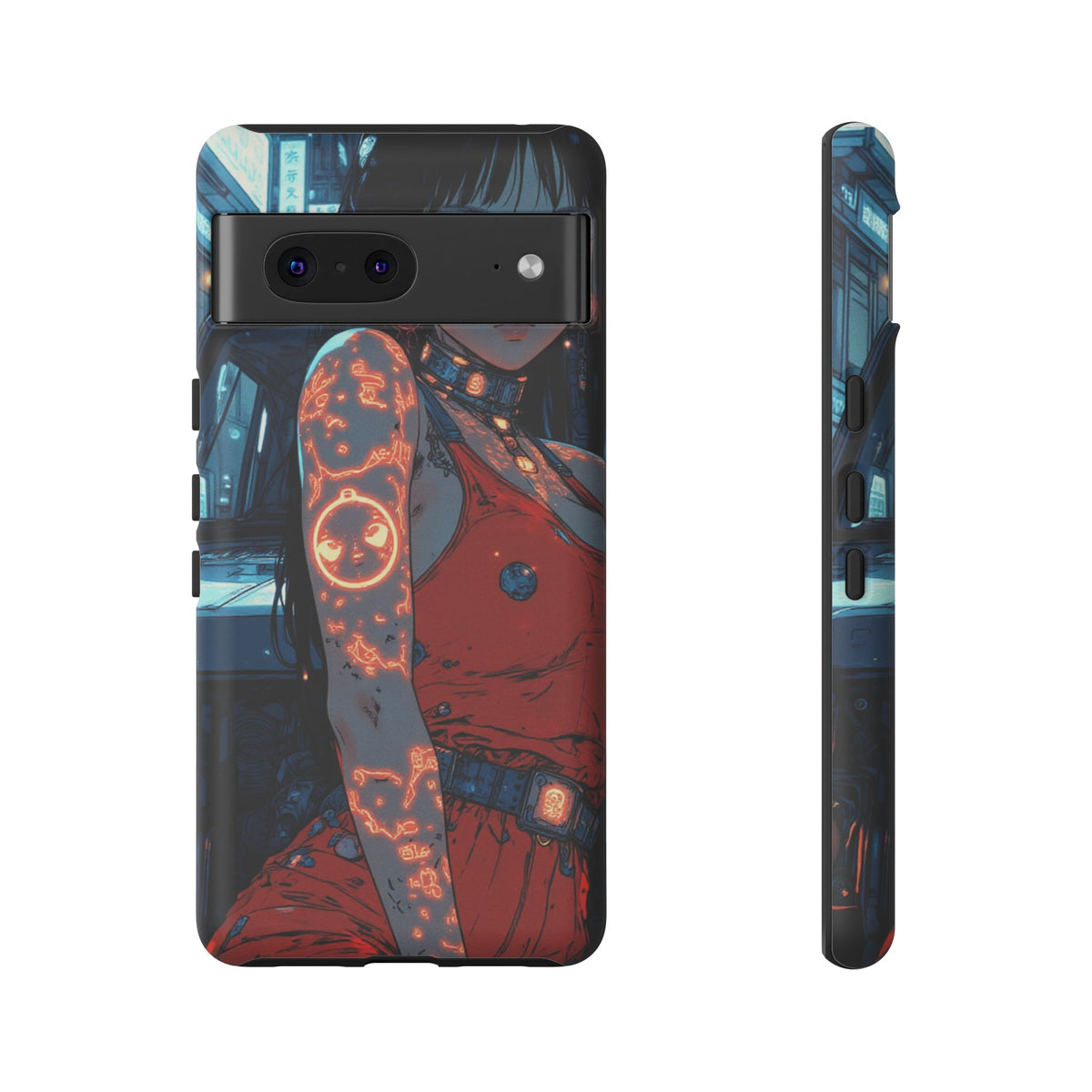 Tattooed Girl Neon Car Tough Phone Case iPhone Samsung Pixel