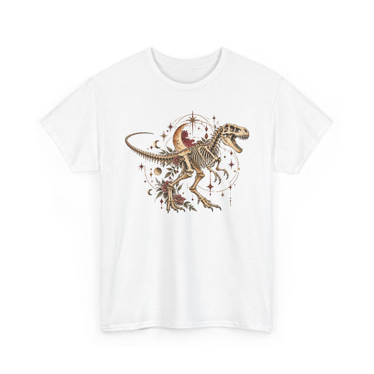 Celestial T-Rex Skeleton T-Shirt, Dinosaur Fossil Moon Stars Graphic Tee Unisex Dark Academia Shirt