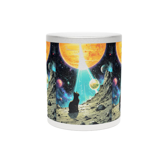 Space cat Metallic Mug (Silver\Gold)