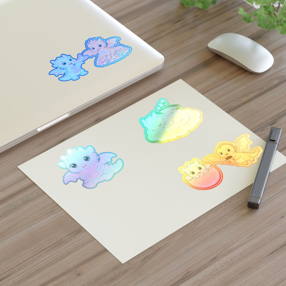 Cute Kawaii Dragon Sticker Sheet 6 Pastel Baby Dragon Stickers Laptop Planner