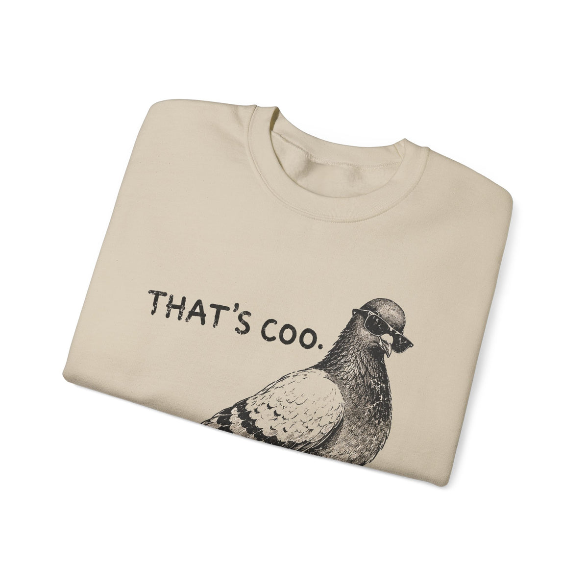 Thats Coo Pigeon Sweatshirt Funny Bird Pun Sketch
