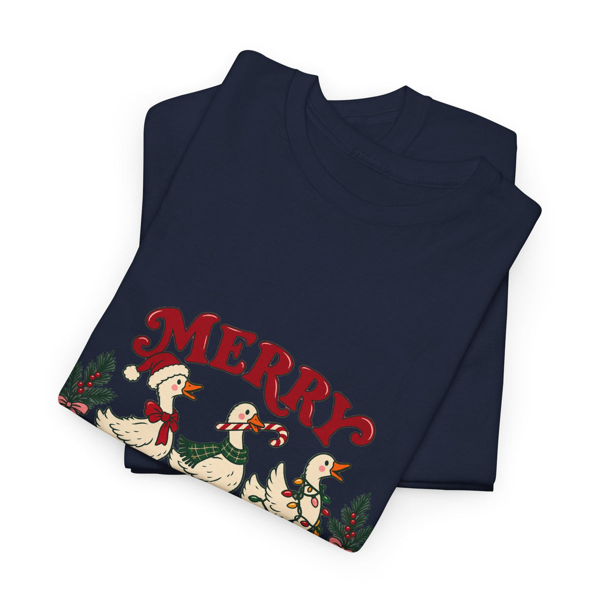 Merry Little Chaos Christmas Geese T-Shirt Funny Holiday Goose Tee