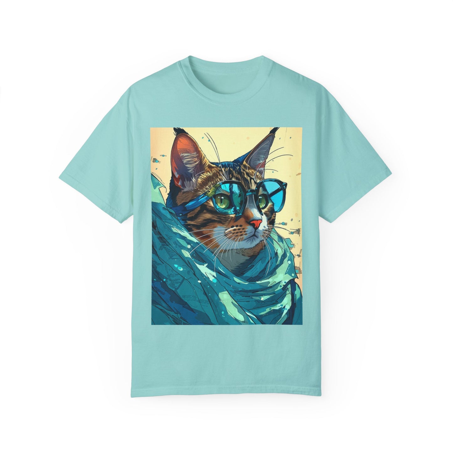 Cat Scarf Glasses T-Shirt