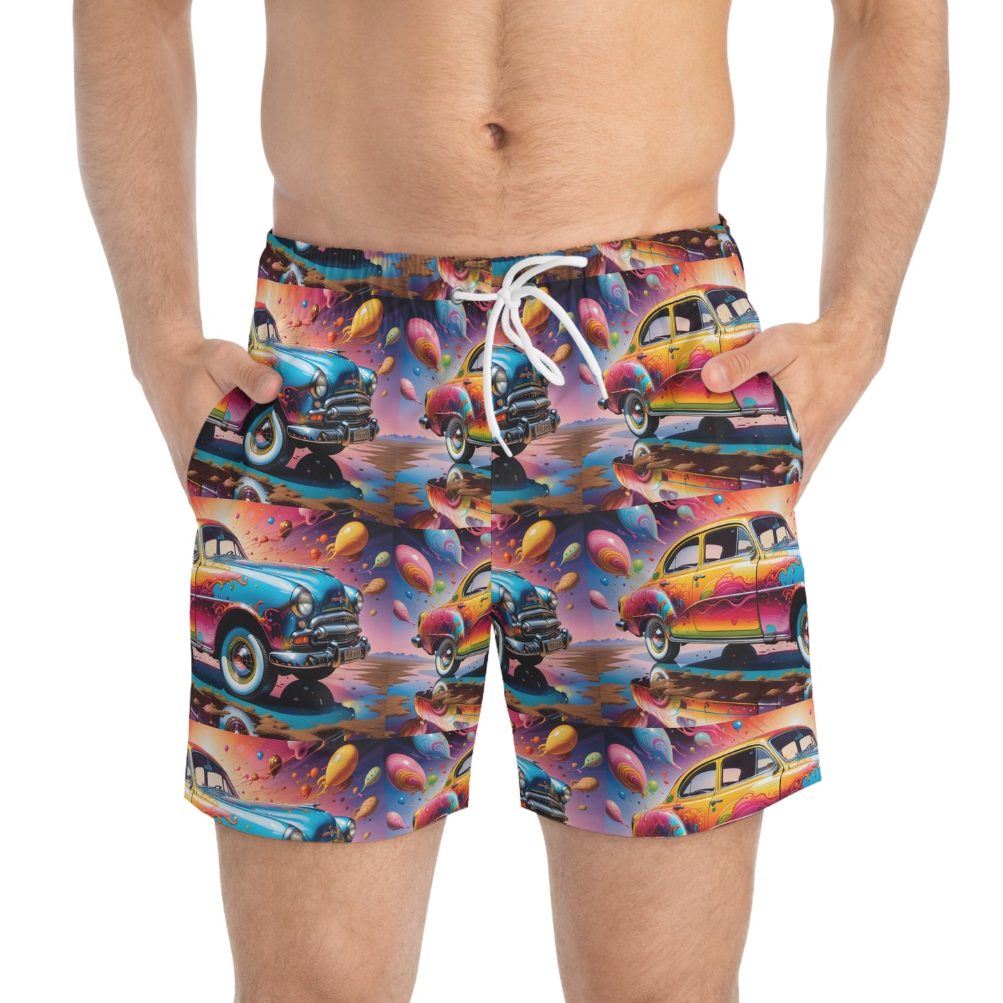 Swim Trunks Vintage Car Design