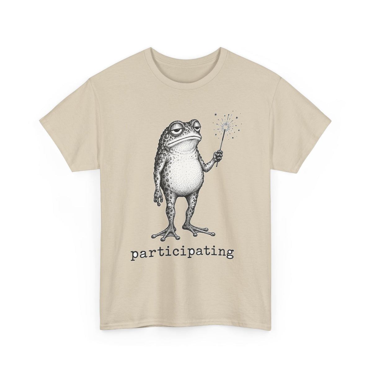 Participating Toad T-Shirt Funny Grumpy Frog Sparkler Irony Tee