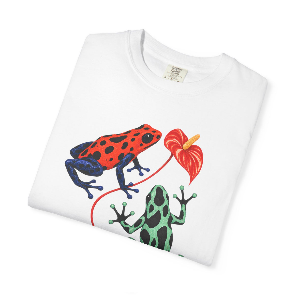 Poison Dart Frogs Anthurium Tee Colorful Dart Frog Red Flower Tropical Wildlife Shirt