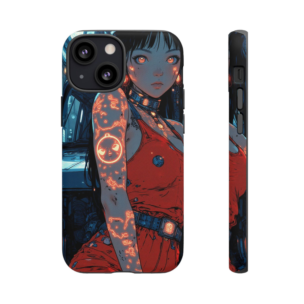 Tattooed Girl Neon Car Tough Phone Case iPhone Samsung Pixel